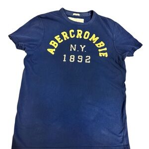 Abercrombie & Fitch Kids Navy and Yellow Tee